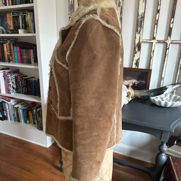 Genuine Wilson’s Leather Tan Suede and Faux Fur Women's Jacket - Picture 3 of 7